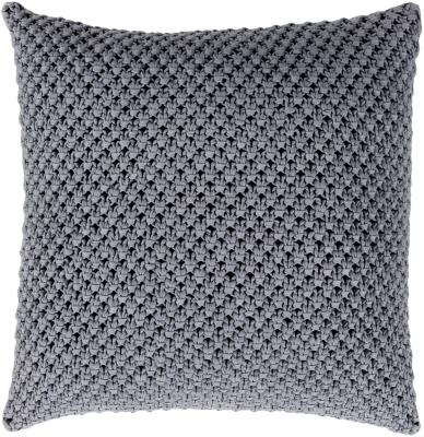 Surya Godavari Crochet Pillow Cover, Gray, large