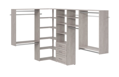 A6000282CN EasyFit Modern Raised Ultimate Corner Closet Syste sku A6000282CN