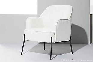 LumiSource Daniella Accent Chair, Black/Cream, rollover