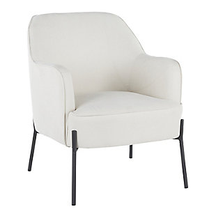 LumiSource Daniella Accent Chair, Black/Cream, large
