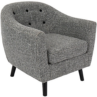 LumiSource Rockwell Accent Chair, Black/Dark Gray, large