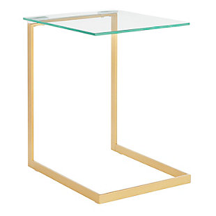 LumiSource Zenn End Table, Gold/Clear, large