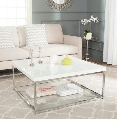 Malone Coffee Table, White, large