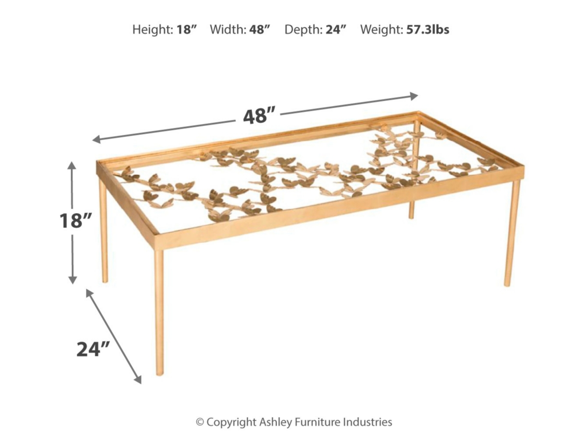 Safavieh rosalia butterfly coffee table discount