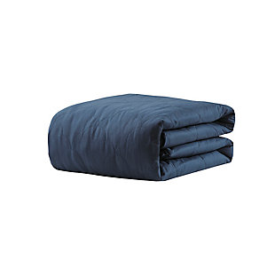 Beautyrest Deluxe Quilted Cotton Oversized 12-lb Weighted Blanket, Navy, large