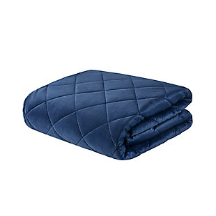 Beautyrest Luxury Quilted Mink Oversized 18-lb Weighted Blanket, Indigo, large