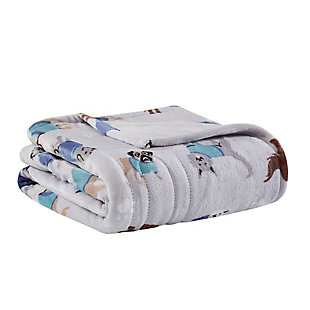Wrap yourself up in the adorable comfort of the Beautyrest Oversized Plush Heated Throw. A cute dog printed motif is displayed on the grey ultra-soft plush base fabric, for a delightful look and cozy feel. This heated blanket features one controller with 3 heat settings and 2-hour auto shut-off timer for safety. Emitting virtually no electromagnetic field emissions, this oversized printed heated throw measures 60"x70" offering incredible comfort and is machine washable for easy care. 5-year warranty on parts.Imported | Adorable printed motif | One controller with 3 heat settings, 2-hour auto shut off | Virtually no electromagnetic field emissions | Oversized  printed heated throw | Heated throw dimension 60 x 70 inches | 5-year warranty on parts | Machine washable