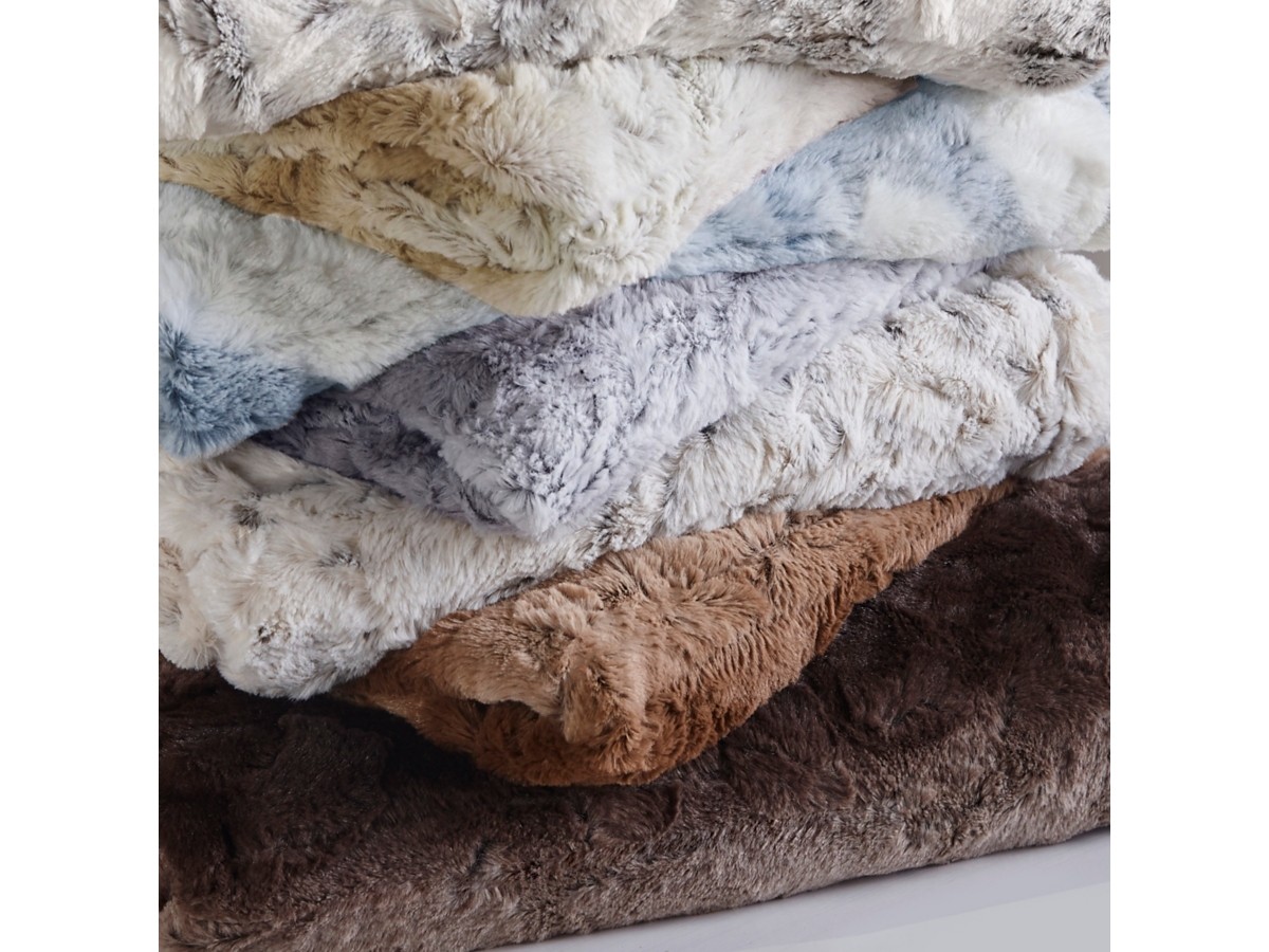 Marselle oversized faux fur throw clearance