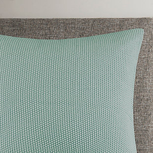 The INK+IVY Bree Knit Euro Pillow Cover offers a simple and cozy addition to your bedroom decor. This knit pillow cover is made from ultra-soft acrylic to create a casual cottage look. A hidden zipper closure provides a clean finished edge to the design. Machine washable for easy care, this pillow cover can be easily mixed and matched with your bedding sets to create that perfect look. Filler pillow is NOT included.Imported | Bree knit texture | Ultra soft acrylic | Charming cottage look | Hidden zipper closure | Machine washable