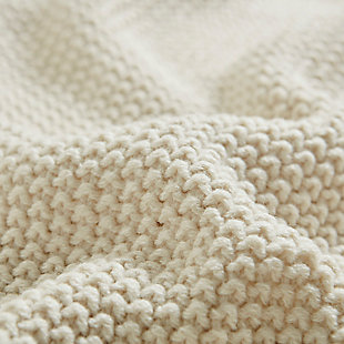 Bundle up in the warm and cozy comfort of the INK+IVY Bree Knit Throw. This ultra-soft, 100% acrylic throw features a classic knit design that creates a charming cottage look, while providing a rich feel perfect for draping over your sofa. Machine washable for easy care, this knit throw blanket brings a cozy country vibe to your space.Imported | Bree knit texture | Ultra soft acrylic | Charming cottage look | Machine washable