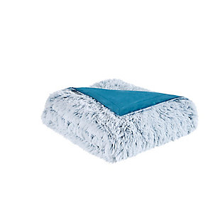 Irresistibly soft, the Intelligent Design Emma Shaggy Faux Fur Throw provides a fun and fashionable update to your space. The face of the throw flaunts reverse print or frosty print technique on extra-long faux fur that adds a frosty touch, while the solid teal faux mink on reverse creates an ultra-soft hand feel. Machine washable for easy care, this shaggy faux fur throw offers superior comfort and style to deck out your room.Imported | Irresistibly soft frosty print shaggy faux fur throw reverses to solid faux mink throw | Throw dimension 50x60 | Perfect to use it on the couch, layer on top of bed | Machine washable for easy care