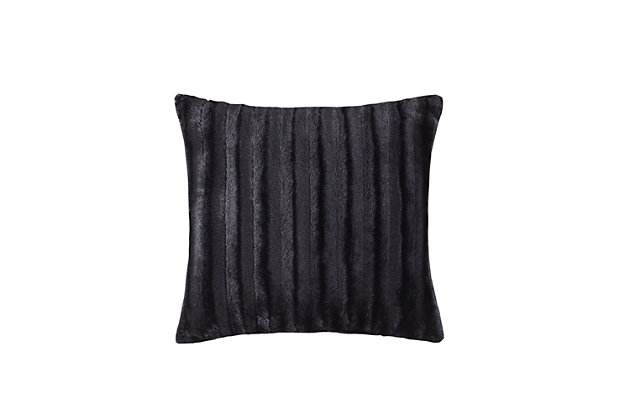 Indulge in luxury and comfort with this solid faux fur square pillow. Made from an ultra soft plush fabric, this square pillow is a perfect accent piece for your bedroom or living room.Imported | Soft faux fur fabric | Solid color | 0