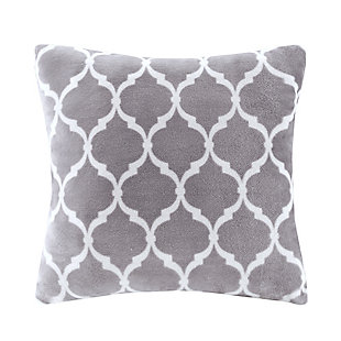 Madison Park Ogee Printed Throw Pillow, Gray, large