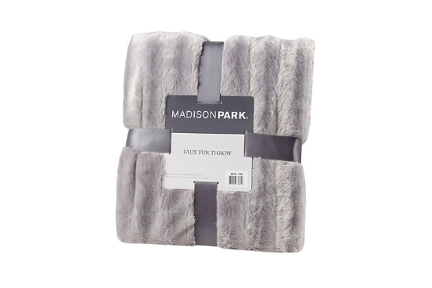 Bundle up in the lush comfort of the Madison Park Duke Long Fur Throw. This ultra-soft plush throw provides exceptional warmth and comfort, while a micro fur reverse adds extra softness to the design. Layer the throw blanket on your bed to keep yourself warm on cold nights or lay it across your sofa for a decorative piece. Made from 300gsm polyester brushed long fur, this throw is machine washable for easy care.Imported | Ultra soft plush | 50"x60" | Machine wash