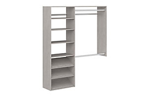 EasyFit 36"-60" W Classic Closet System, Weathered Gray, rollover