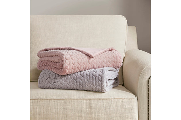 Wrap yourself is pure luxurious comfort with the Madison Park Olivia Carved Serengeti Fur Throw. This incredibly soft grey throw features rich carved Serengeti faux fur with a solid faux mink reverse, creating an ultra-soft hand feel. Flaunting a chic modern look, this luxury faux fur throw adds a lavish softness to your home and is machine washable. This throw is OEKO-TEX certified, meaning it does not contain any harmful substances or chemicals to ensure quality comfort and wellness.Imported | Luxury faux fur throw 50x60" | Ultra soft hand feel | Faux mink reverse | Embossed chevron design | Oeko-tex certified, includes no harmful substances or chemicals (#14.hcn.43841) | Machine washable