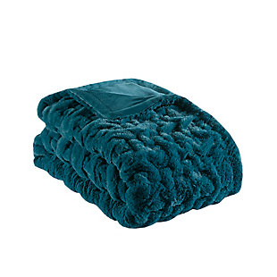 Add a modern and sophisticated throw to any space with the Madison Park Ruched Fur throw. The throw features an ultra soft long fur that will keep you warm and cozy.Imported | Ruched pattern | Ultra soft long fur | 50x60" | Machine wash