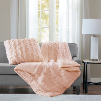 Large blush throw hot sale