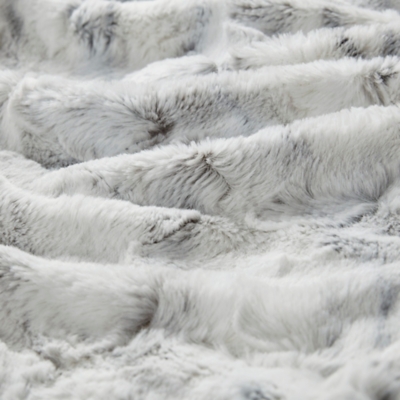 Large white discount faux fur throw