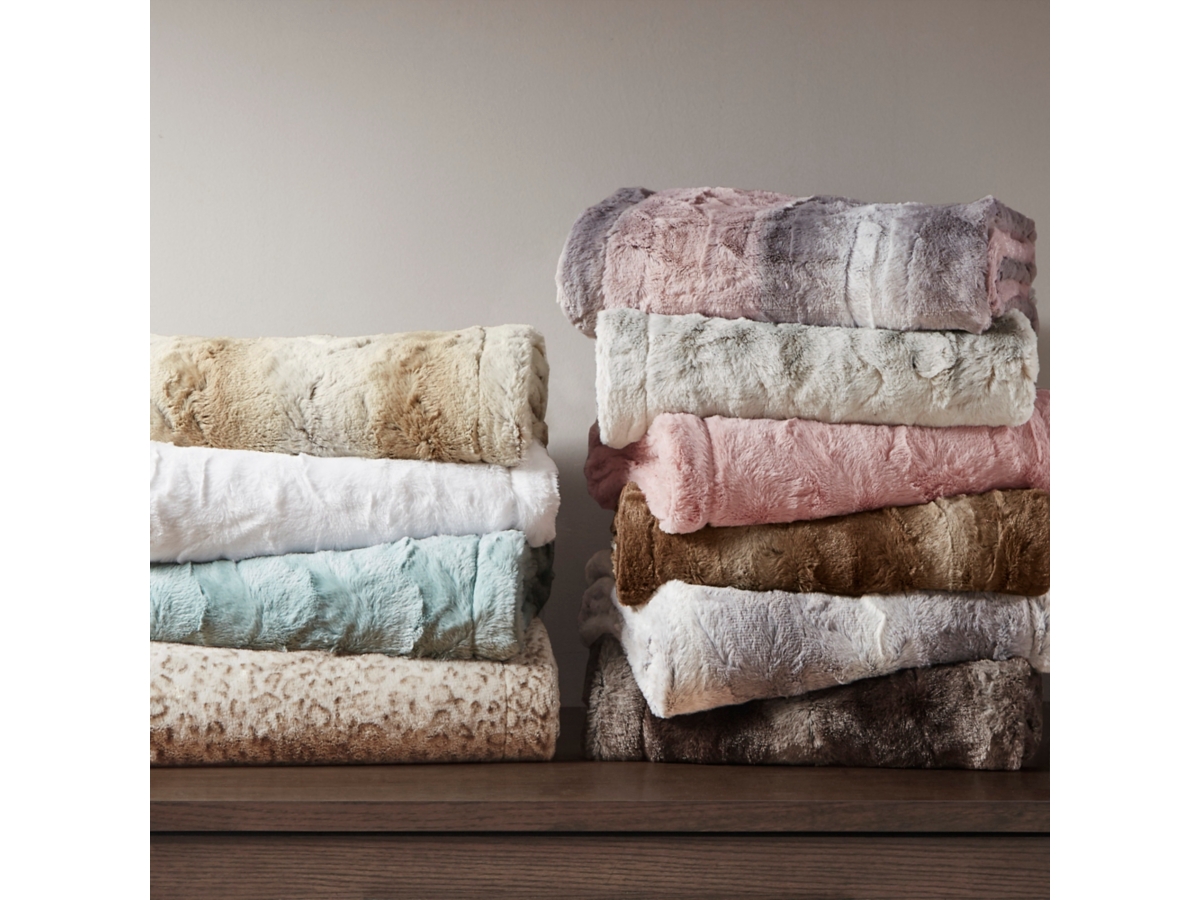 Marselle Oversized Faux Fur Throw | Ashley