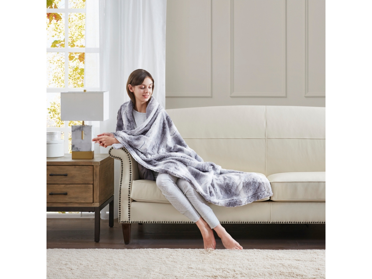Marselle Oversized Faux Fur Throw | Ashley
