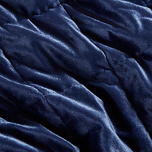 The Sleep Philosophy Mink to Microfiber Weighted Blanket offers a perfect combination of comforter and style for your home. This weighted blanket features a navy faux mink face with a solid microfiber reverse, for a soft touch. The weight of the blanket distributes a light pressure all over your body, creating the feeling of being hugged to help reduce stress and anxiety. It also helps promote a deep and restful sleep throughout the night.Imported | Weighted blanket | Distributes light pressure all over to help reduce stress and anxiety | Creates the feeling of being held or hugged for relaxation | Helps to promote a deep and restful sleep throughout the night | Choose a blanket that’s around 10% of your body weight | Available in 12 lb, 15 lb and 17 lb weights.