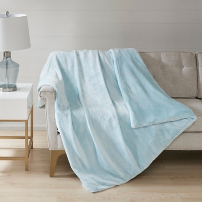 Sleep Philosophy Plush 25-lb Weighted Blanket, Blue, large