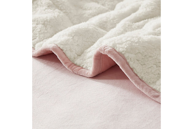 The Sleep Philosophy Velvet to Berber Weighted Blanket offers a soft and hefty comfort to keep you feeling comfortable all night. This blush weighted blanket features an ultra-soft plush face and a berber reverse, for a lush and cozy touch. The weight of the blanket distributes a light pressure all over your body, creating the feeling of being hugged to help reduce stress and anxiety. It also helps promote a deep and restful sleep throughout the night. This blanker is OEKO-TEX certified, meaning it does not contain any harmful substances or chemicals to ensure quality comfort and wellness.Imported | Ultra soft plush face and cozy berber reverse | Distributes light pressure all over your body | Helps to promote a deep and restful sleep throughout the night | Available in 10lb, 12lb and 15lb weights | Oeko-tex certified, includes no harmful substances or chemicals (#15.hcn.61893)