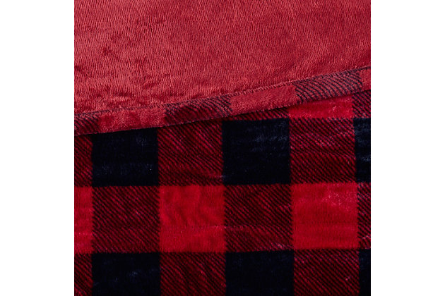 Cozy up in the True North by Sleep Philosophy heated throw. It features Secure Comfort heated technology that adjusts the temperature of your throw based on overall temperature, spot temperatures and the ambient temperature of your room, ensuring a consistent flow of warmth. This unique technology also emits virtually no electromagnetic field emissions. This throw is oversized, nearly a foot r in the length and width compared to standard heated throws. The ultra soft microlight plush fabric creates a cozy, comfortable throw. The throw has 3 heat settings and 2 hour auto shut off. It's machine washable for easy care. Includes manufacturer’s 5-year warranty.Imported | Heated | Emits virtually no electromagnetic field emissions | Oversized | 3 heat settings | Ultra soft plush | Soft flexible wires | 2 hour auto shut off | Machine washable | Includes manufacturer’s 5-year warranty