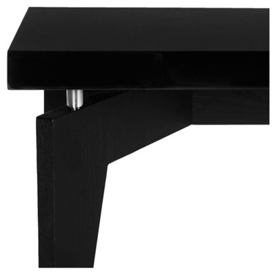 Josef Retro Floating Top Coffee Table, Black, large