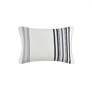 Madison Park Printed Stripe 3M Scotchgard Outdoor Throw Pillow, Black, rollover