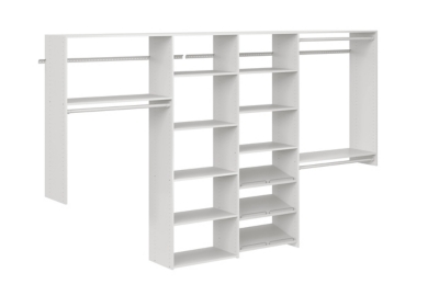 EasyFit 84-120 W Dual Tower Classic Closet System, White