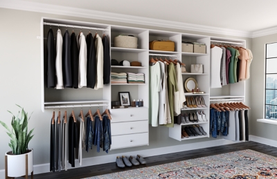 Isa Custom Closet System XL for Large Closets - Walk In or Reach In Closet  Organization