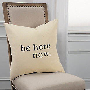 Rizzy Home Be Here Now Throw Pillow, , rollover