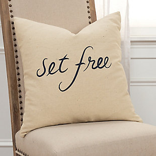 Rizzy Home Set Free Throw Pillow, , rollover