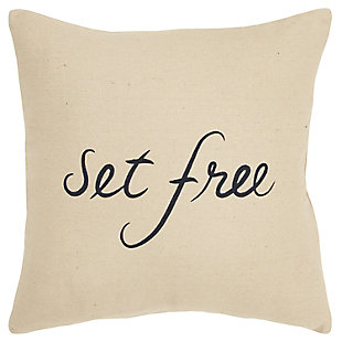 Rizzy Home Set Free Throw Pillow, , large