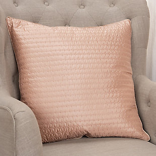 Rizzy Home Textured Solid Throw Pillow, Blush, rollover