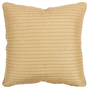 Rizzy Home Textured Solid Throw Pillow, Gold, large