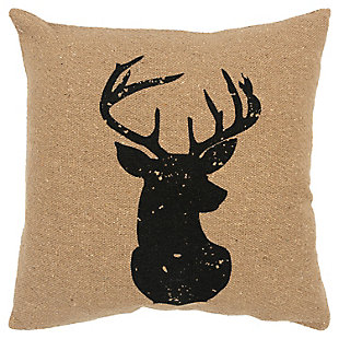Rizzy Home Deer Throw Pillow, , large
