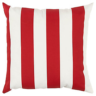 Rizzy Home Stripe Indoor/ Outdoor Throw Pillow, Red, large