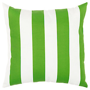 Rizzy Home Stripe Indoor/ Outdoor Throw Pillow, Green Apple, rollover