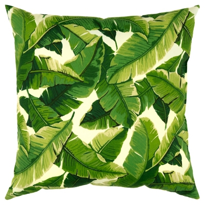 Rizzy Home Tropical Indoor/ Outdoor Throw Pillow, Dark Green, rollover