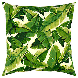 Rizzy Home Tropical Indoor/ Outdoor Throw Pillow, Dark Green, rollover
