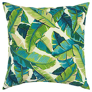 Rizzy Home Tropical Indoor/ Outdoor Throw Pillow, Beige, large
