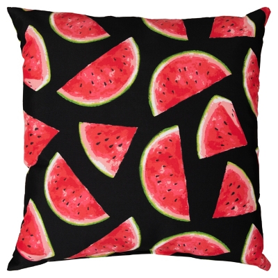Rizzy Home Watermelon Indoor/ Outdoor Throw Pillow, Red, large