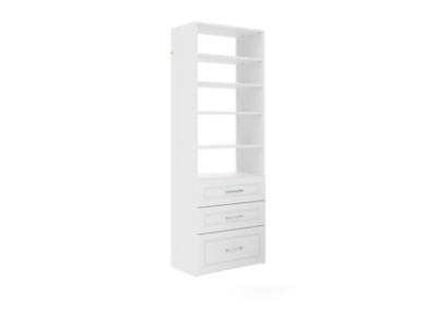 EasyFit Modern Raised Premier 25" W Closet Tower, White, large