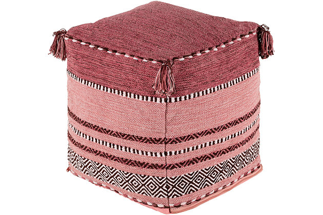 The Trenza Collection feautures compelling global inspired designs brimming with elegance and grace! The perfect addition for any home, these pieces will add eclectic charm to any room! The meticulously woven construction of these pieces boasts durability and will provide natural charm into your decor space. Made with Cotton, Polyester/Polyfill, Cotton in India. Spot clean only, Manufacturers 30 Day Limited Warranty.Global | Indoor Only | Spot Clean Only | 100% Cotton, 100% Polyester/Polyfill, 100% Cotton | Imported