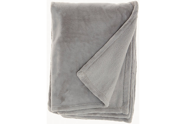 Fabulously warm and oh-so-cozy, this handmade faux sheared mink throw blanket from mina victory home accents is as practical as it is luxurious. Perfect for chilly winter nights as you curl up with a cup of hot cocoa, its unbelievably soft surface is generously sized. It's a welcoming addition to your bed, couch or chair.Handcrafted from 100% polyester | Soft polyfill | Reversible light gray color | Imported | Faux mink fur texture