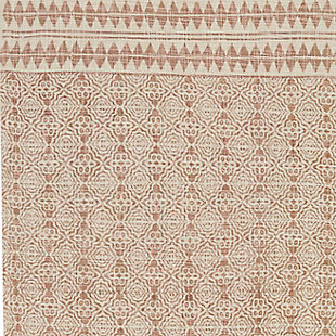 Made from 100 percent cotton with a high-end design, look and feel, this moroccan-inspired loop shag throw in a natural-tone pattern is super soft, warm and extremely cozy. It's large enough to use as a blanket and stylish enough to use as an accent piece.Hand- and machine-made from 100% cotton | Natural-tone pattern | Imported