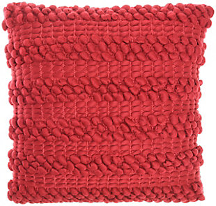 Nourison Life Styles Textured Throw Pillow, Red, large